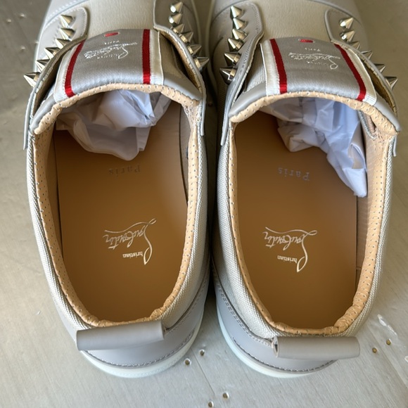 Christian Louboutin f.a.v. Fav fique sneaker vontade flat goose gray grey sz 45 main image 4